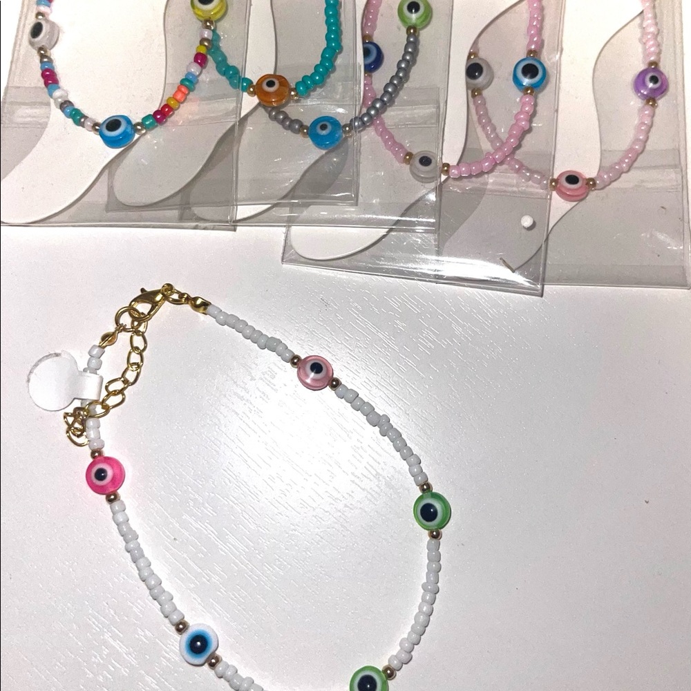 Evil eye anklet